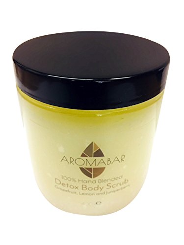 DETOX Dead Sea Salt Hand & Body Scrub 400g with Grapefruit, Lemon & Juniperberry Essential oils 100% Natural Packed with minerals and nutrients For Men or Women