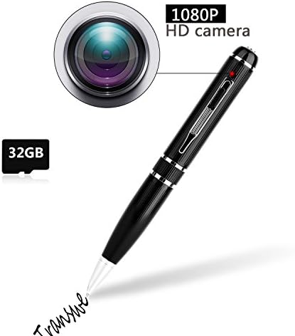 Spy Camera HD 1080p Pen Camera - Transwe 32GB Memory Hidden Camera Video Photo Taking Surveillance Camcorder