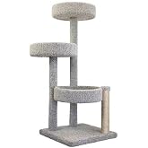 HomeStock Cat Tower Large Multi-LevelCarpeted Cat Tree with Scratching PostsCat Furniture for Indoor Cats Multicolor