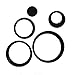 Wall Sticker, Leegor 1 Set Indoors Decoration Circles Creative Stereo Removable 3D DIY Wall Stickers (Black)