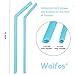 WALFOS Reusable Silicone Straws - Extra long bendy Straws for 30 oz and 20 oz Tumblers Yeti/Rtic/Ozark - 10 Pieces (4 Big Bent +4 Slim Bent +2 Cleaning Brushes ) - Food Grade & BPA FREE