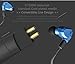 YINYOO Comfort Stereo Earbuds KZ ZS5 Double Dynamic and Double Balance Armature High Resolution Heave Bass Hybrid in Ear Earphone HiFi DJ Monitor Earphones Earplug Headset (Blue no Microphone)