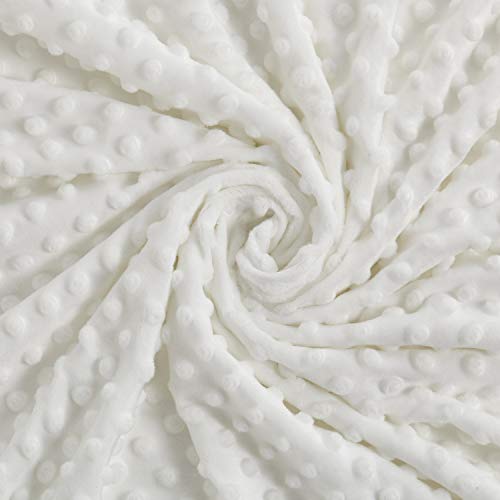 RelaxBlanket 48''x72'' Duvet Cover for Weighted Blanket | Premium Super Soft Minky Dot | White - Thumbnail 2