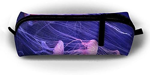 Alone Stationery Bag Pen Holder Pencil Pouch Cosmetic Jellyfish Floating Office Supplies Coins Makeup Pouch Purse For Students