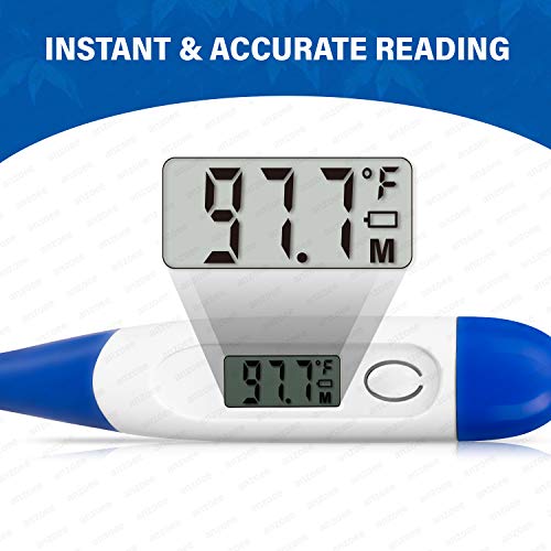 10Pack Thermometer Fahrenheit Accurate Digital Thermometer MercuryFree LCD Display Instant