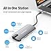 ALLEASA USB C Hub 8 in 1 Adapter with HDMI, 3 USB 3.0 Ports, Type C PD Charging, Ethernet, SD TF Card Reader, for MacBook/Pro/Air, USB C Devices, Grey