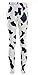 Jescakoo Funny Milk Cow Pattern Printed White Black Ankle Leggings for Women S