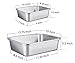 TeamFar Lasagna Pan Set of 2, Brownie Pan Rectangle Cake Pan Stainless Steel, Heavy Duty & Healthy, Easy Clean & Dishwasher safe, Brushed Surface-13 & 10 inch