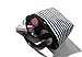 Flowertree Women's Waterproof Canvas PVC Coated Lunch Tote Bag Black & White Stripes +Box Package
