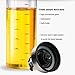 Olive Oil Dispenser Bottle,10 Ounce Cooking Oil Cruet Glass,No Drip,Small Oil and Vinegar Dispenser, Lead-Free Glass Bottle for Oil Kitchen with Degree Scale