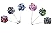 WeiShang Men's Lapel Pin Flower Handmade Boutonniere for Suit (Style C 6 Pack)
