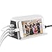Charging Station, Ancreu 4 USB Multi-Port Charging Power Strip Surge Protector with Night Light Lamp for Baby Bedroom, 2AC Outlets and Built-in Holder Stand for iPhone, iPad, Tablet …