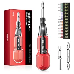 電動ドライバー 小型軽量 Type-C充電式 ドライバー 電動工具 超硬S2鋼採用 正逆転切り替え