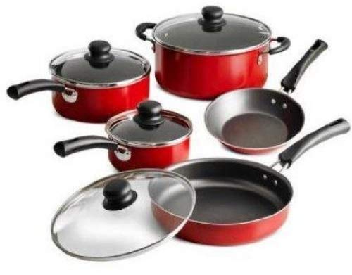 Tramontina 9-Piece Simple Cooking Nonstick Cookware Set - Red