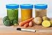 Nellam Baby Food Storage Containers - Leakproof, Airtight, Glass Jars for Freezing & Homemade Babyfood Prep - Reusable, BPA Free, Microwave & Freezer Safe (4x4oz+4x8oz, Blue)