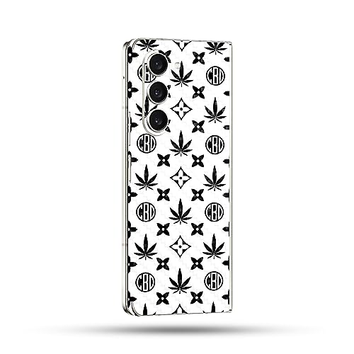 MightySkins Carbon Fiber Skin Compatible with Samsung Galaxy Z Fold 5 Full Wrap…