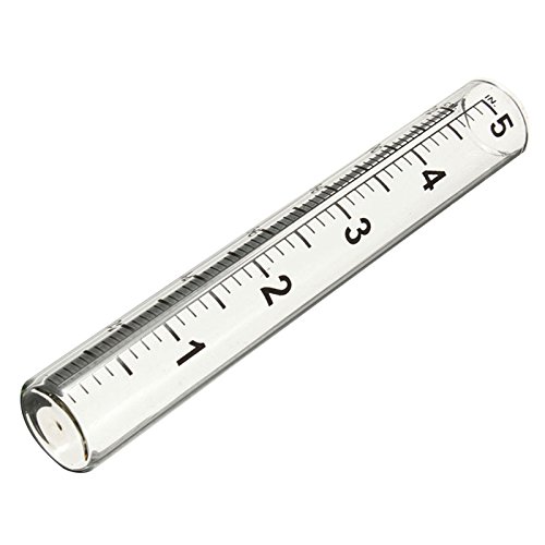 C-Pioneer 5" Capacity Rain Gauge Glass Replacement Tube for Yard Garden Outdoor Home