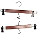 Tidy Living, 12 Pack, Wood Hangers with Clips Wooden Hangers Cherry: Clothes Hangers, Pant Hangers, Tie Hanger