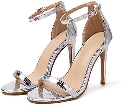 amazon silver high heels