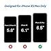 iPhone Xs Max Case, Hython Slim Dual Layer Wallet Case with Card Holder Credit Card Slot, Shockproof Hybrid Protective Hard Shell Soft Rubber Bumper Armor Sliding Cover for iPhone Xs Max, Black