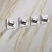 LOOGI Adhesive Hooks, Door Hooks Heavy Duty Towel Hooks Stick on Wall Waterproof Stainless Steel Robe Hanger for Hanging Bathroom Kitchen Home 5 Pack