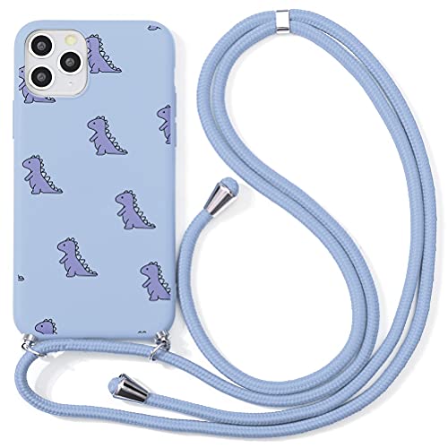 Yoedge Phone Cases for OPPO A92 (4G)/A52/A72 6.5 inch Case, Matte Print Silicone Lanyard Neck Strap Adjustable Necklace Protective Back Cover Phone Bag for OPPO A92 4G/A52/A72, 10