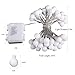 Battery Operated String Lights, B-right Outdoor Fairy Lights, 15ft 40 LEDs Waterproof Globe String Lights for Halloween, Christmas, Wedding, Bedroom, Patio and Party (Warm White, 8 Modes,Timer)