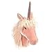 Juvale Unicorn Head Wall Mount - Wall Art Room Decor, Girls, Pink - 8.5 x 16.2 x 7 inches
