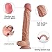 SHEQU Realistic Dildo with Suction Cup, 10 Inch Silicone Dildo for Women, Dong with Balls Fake Penis Adult Sex Toys Female Massage Masturbation Vaginal G-spot and Anal Play