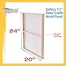 U.S. Art Supply Unfinished Cradled Wood Panels for Painting, 2 Pack of 20x24 inch - Gallery Birch Wooden Canvas Boards 1-1/2