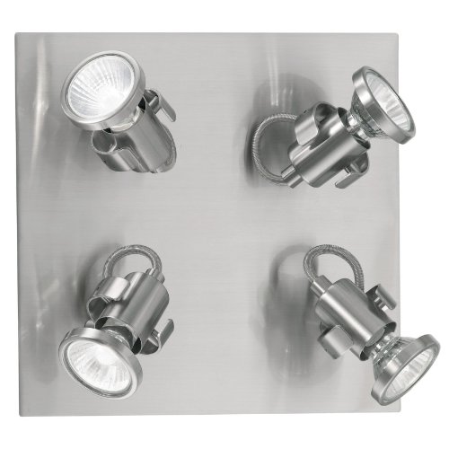 Eglo 86019A Tukon 1 Ceiling Light, Nickel Frosted