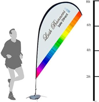 Amazon Com Custom 8ft Uv Teardrop Banner Stand Single Sided