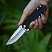 TANGRAM Folding Pocket Knife ACUTO440 Drop-Point Sharp Blade Liner Lock Black G10 Handle Flipper Knife,Dirk Pinkerton Progression TG3008A1