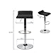Set of 2 Barstool, Adjustable Swivel Bar Stools with PU Leather and Chrome Base, Gaslift Pub Counter Chairs, Black