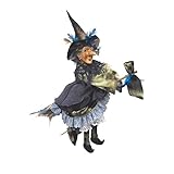 Witches of Pendle - Rowena Witch Flying (Green) 35cm