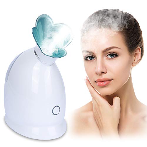 Facial Steamer, 10X 98ML RUEOO Nano Ionic Face Steamer, Cleansing Pores Humidifier