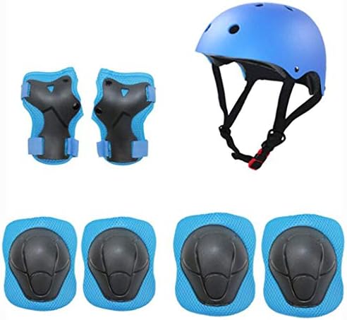 Protective Gear set，Safety Pads，Elbow Wrist Helmet, Support Pad for Children Multi-sports Outdoor Activities(7 Pcs)