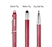 MEKO 2Pcs [3 In 1 Series] Stylus Pen ** Micro Fiber Tip + Rubber Tip + Fine Ball Pen ** For All Capacitive Touch Screen Smartphones ,Tablets, Pc - Extras 2 Rubber Tips +2 Refill Ink -