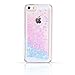 iPhone 5S Liquid Case,iPhone 5 Liquid Case,Ruky Flowing Liquid Floating Fashion Bling Glitter Love Heart Case Cover for iPhone 5S 5 - (Blue)