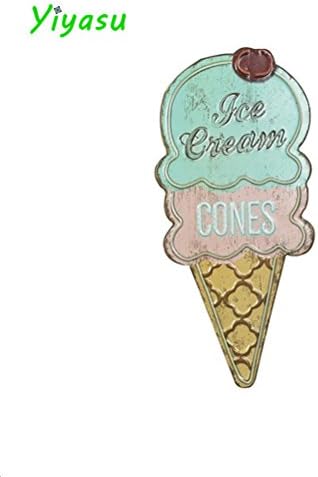 ICE CREAM Irregular Vintage Tin Sign Bar Pub Home Cafe Room Store Metal Wall Decor