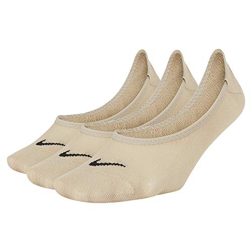 Nike Everyday Lightweight Footie Training Socks, Nike Socks Women, Net/Black (3 Pair), S