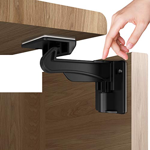 Upgraded Version 12 Pack Child Proofing Locks Black,Baby Safety