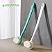 Upgraded Bath Body Brush with Comfy Bristles Long Handle Gentle Exfoliation Improve Skin's Health and Beauty Bath Shower Wet or Dry Brushing Body Brush (14 inch, Green)