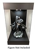 ELITE E-03 MATTE BLACK LED LIGHTED FIGURE STATUE DOLL DISPLAY CASE FOR 1/6 SCALE FIGURES AND MOST FIGURES UP TO 16