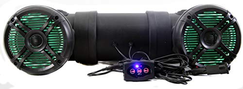 Q Power 500W Marine Bluetooth ATV Speaker System with LED Lights | QATV65BT-LED