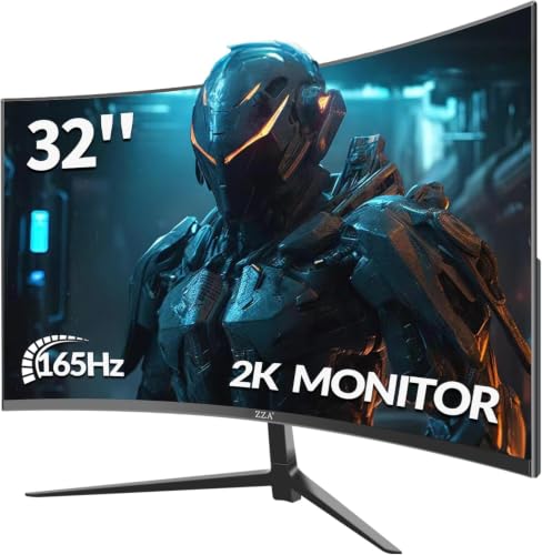 ZZA 32 Inch 1440p 165Hz Curved Monitor