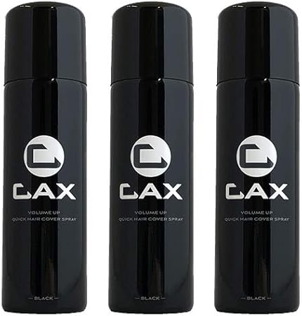 Amazon 薄毛を瞬間増毛するスプレー Cax カックス クイックヘアカバースプレー 増毛スプレー 薄毛隠し 頭皮 分け目 生え際 耐水性 3本セット Cax 増毛 ボリュームアップスプレー 通販