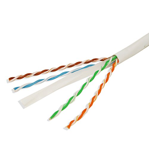 CAT6 CABLE CMR UTP RISER 1000FT 550MHZ 23AWG WHITE BULK ETHERNET NETWORK