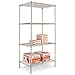 Alera ALE Industrial Heavy Duty Wire Shelving Starter Kit, 4-Shelf, 36w x 24d x 72h, Silver