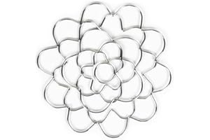 AUIEPET Stainless Steel Floral Grid Organizer, 2025 New Flower Arrangement Holder, Floral Grid Reuseable Flower Frog Wire Arranger Twist for Vase Floral Stems Bouquets Plant Fixation Sliver (Sliver-4in)
